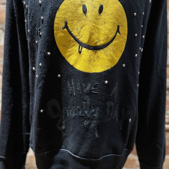 Coach 1941 Embellished “Have a Groovy Day” Smiley Sweater - Picture 5 of 11